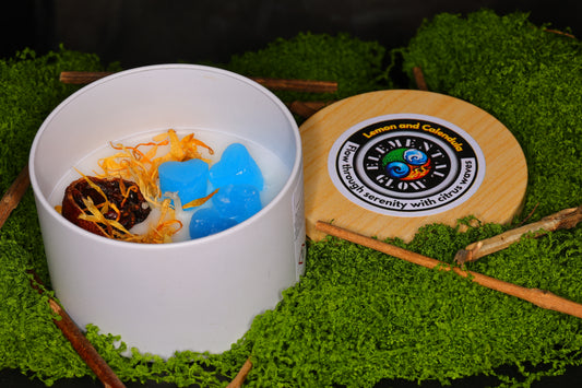 Lemon and Calendula 8oz candle