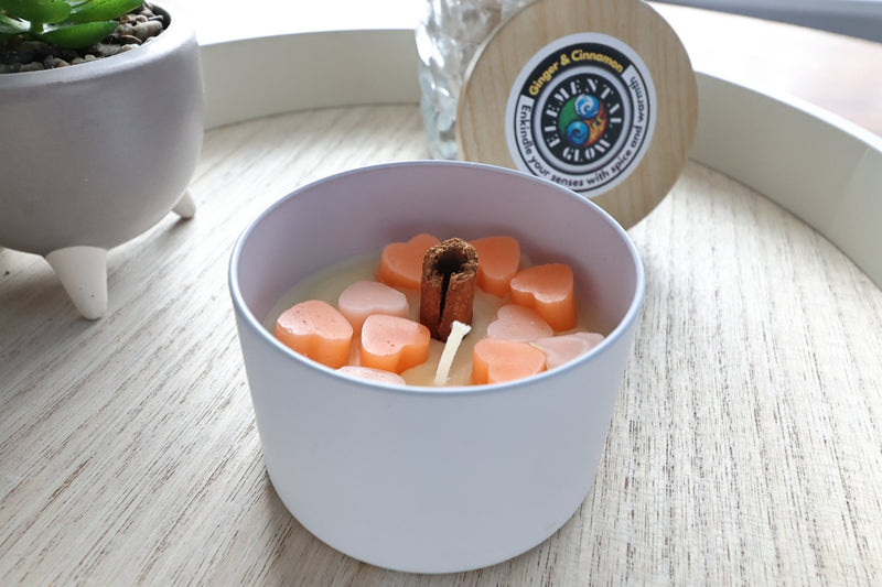 Ginger and Cinnamon 8oz candle - Elemental Glow