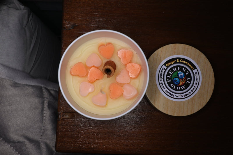 Ginger and Cinnamon 8oz candle - Elemental Glow