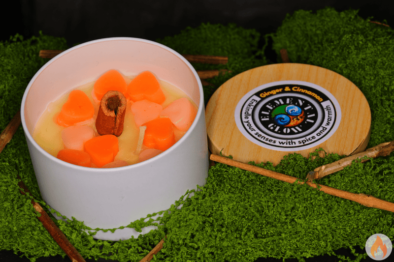Ginger and Cinnamon 8oz candle - Elemental Glow