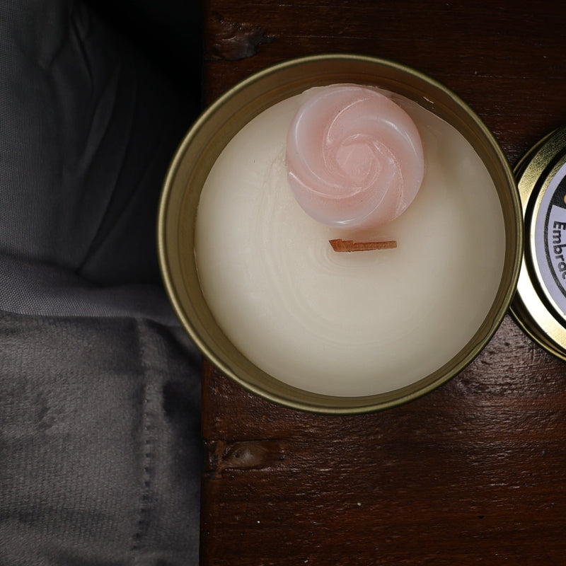 Golden Berry and Frankincense 4oz candle - Elemental Glow