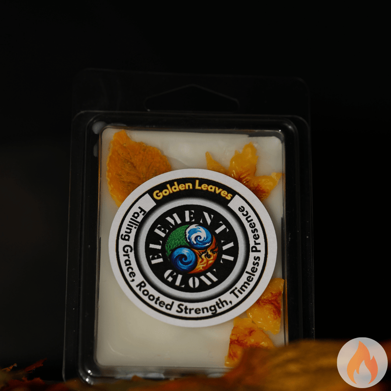 Golden Leaves clamshell wax melt - Elemental Glow