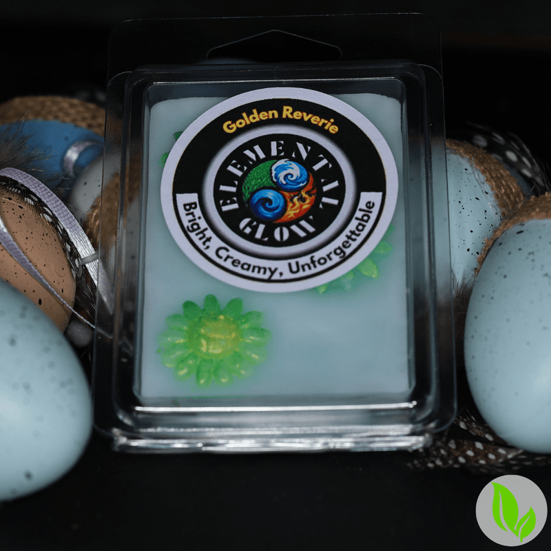 Golden Reverie clamshell wax melt - Elemental Glow