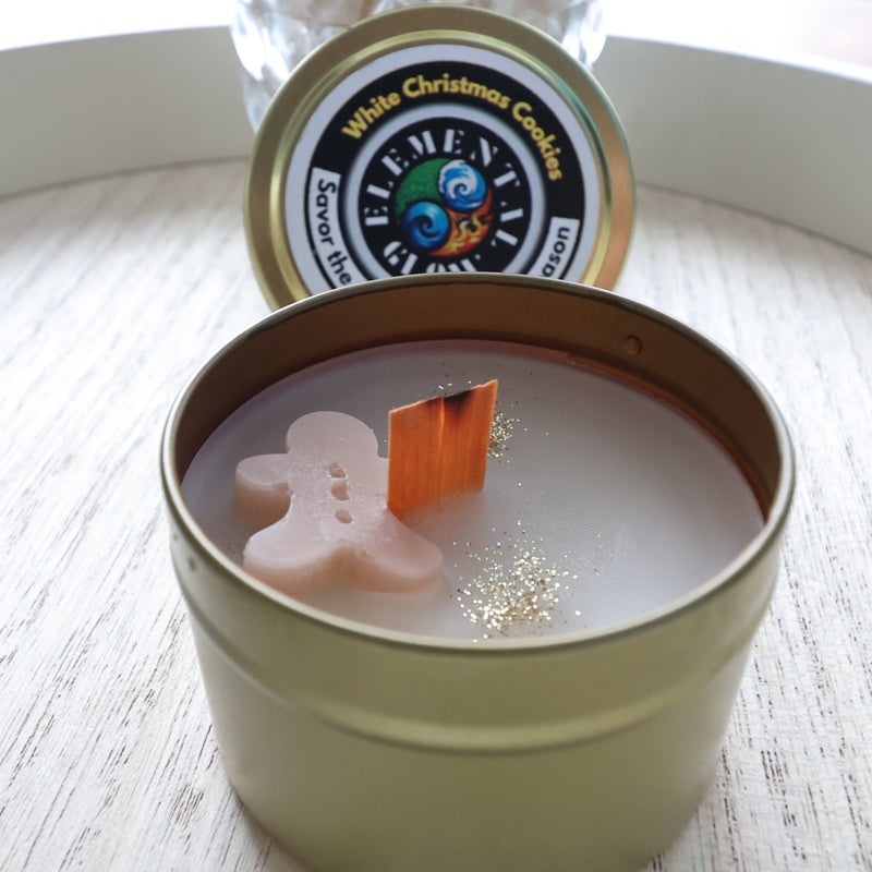 White Christmas Cookies 4oz candle - Elemental Glow